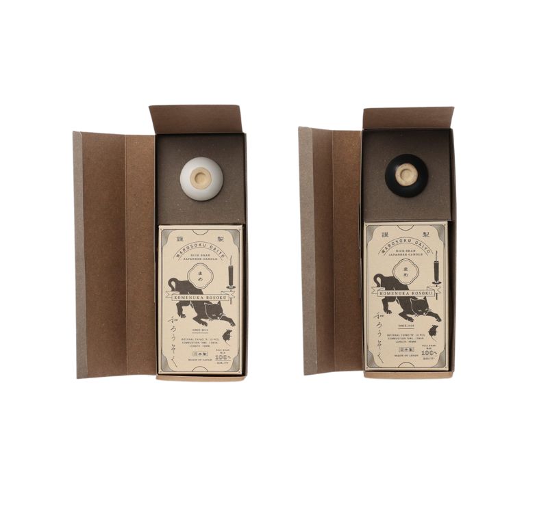 Rice Wax Japanese Candles, Earth Colors Set